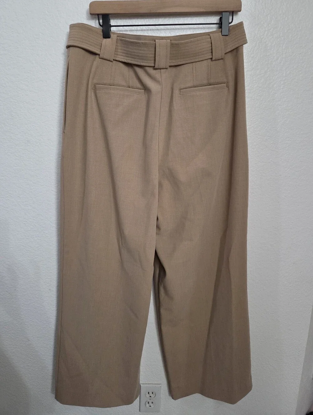 Ann Taylor The Belted Straight Leg Pant Women's Size 12 Tan - Picture 4 of 12